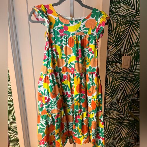 J. Crew Floral Ruffle Sleeve Tiered Mini Dress Size 4 - Picture 3 of 10